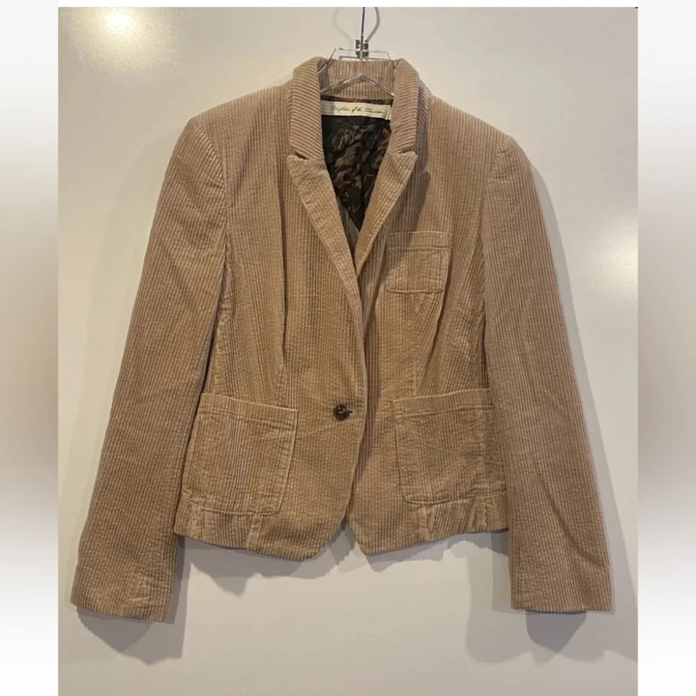 Anthropologie Daughters of the Liberation Corduroy Blazer Jacket Womens Size‎ 6